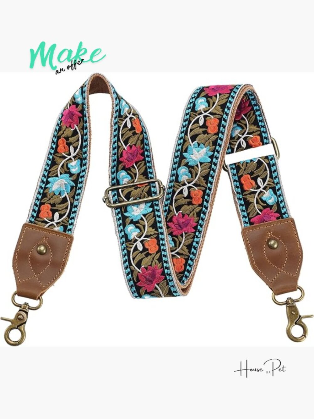 2" Wide Adjustable Crossbody Purse Strap Crazy Horse Leather